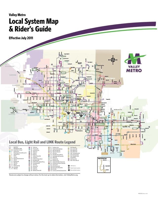 Mapa dworca autobusowego w Phoenix