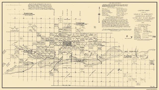 Mapa historyczna Phoenix