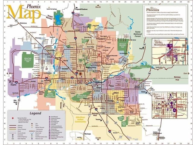 Mapa zwiedzania Phoenix