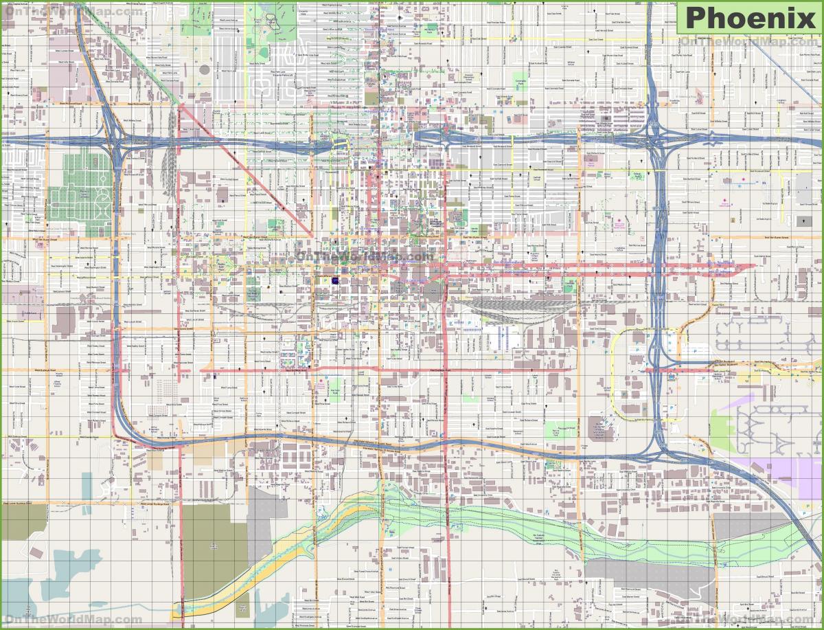 Mapa ulic Phoenix